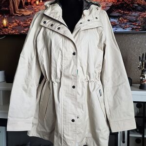 Women's Beige Hooded Jacket